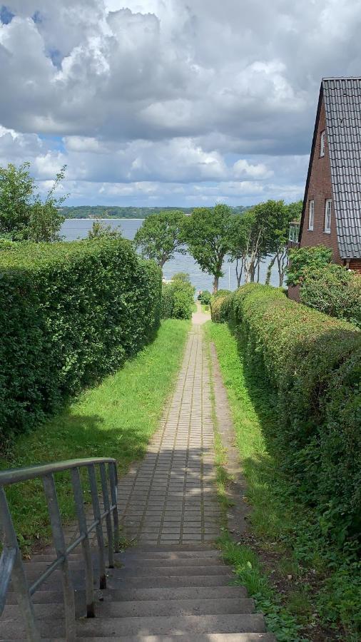 Ferienwohnung In Weisser Villa Am Kliff Flensburg Buitenkant foto